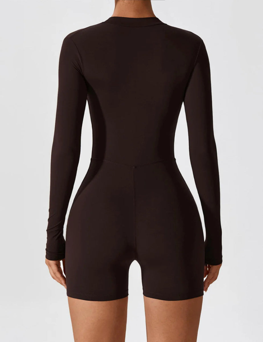 LUMINA™ Softline Zip Romper – Long Sleeve - LEVEFIT