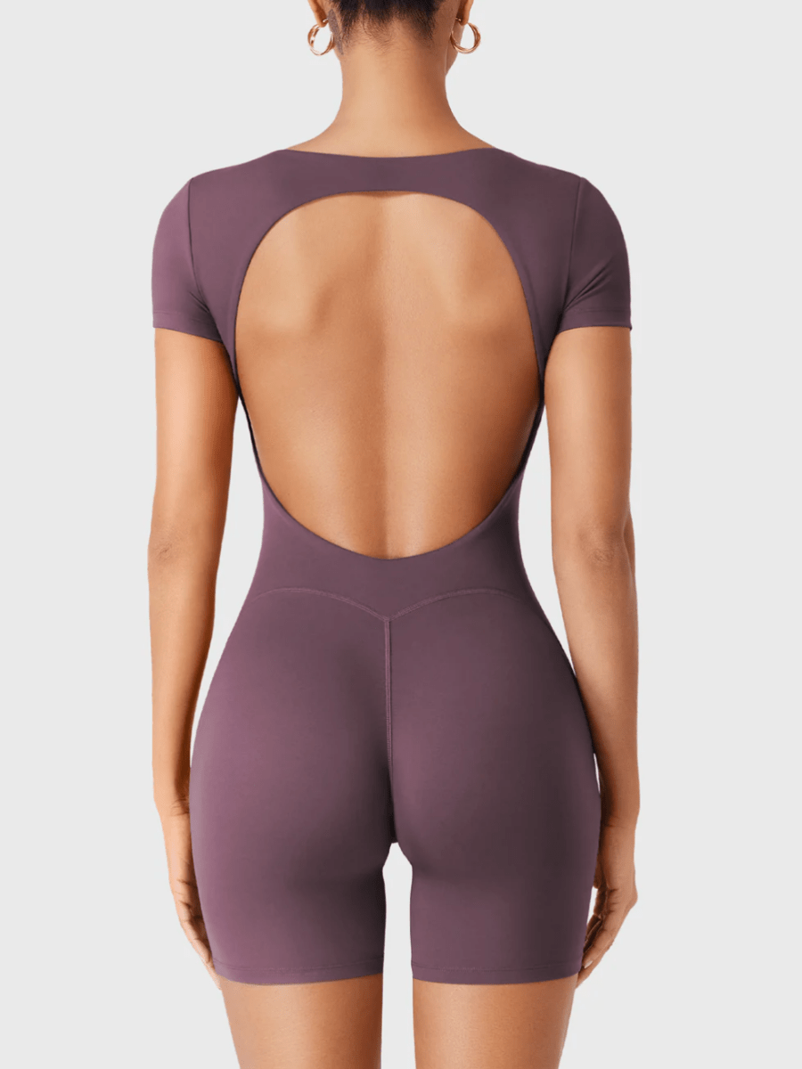 LYRA™ Softline Open Back Romper - LEVEFIT
