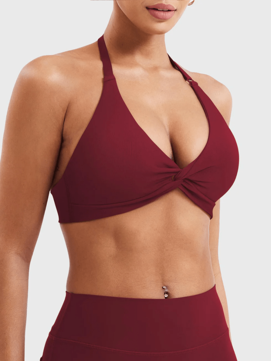 MELISY™ Twist Halter Bra - LEVEFIT