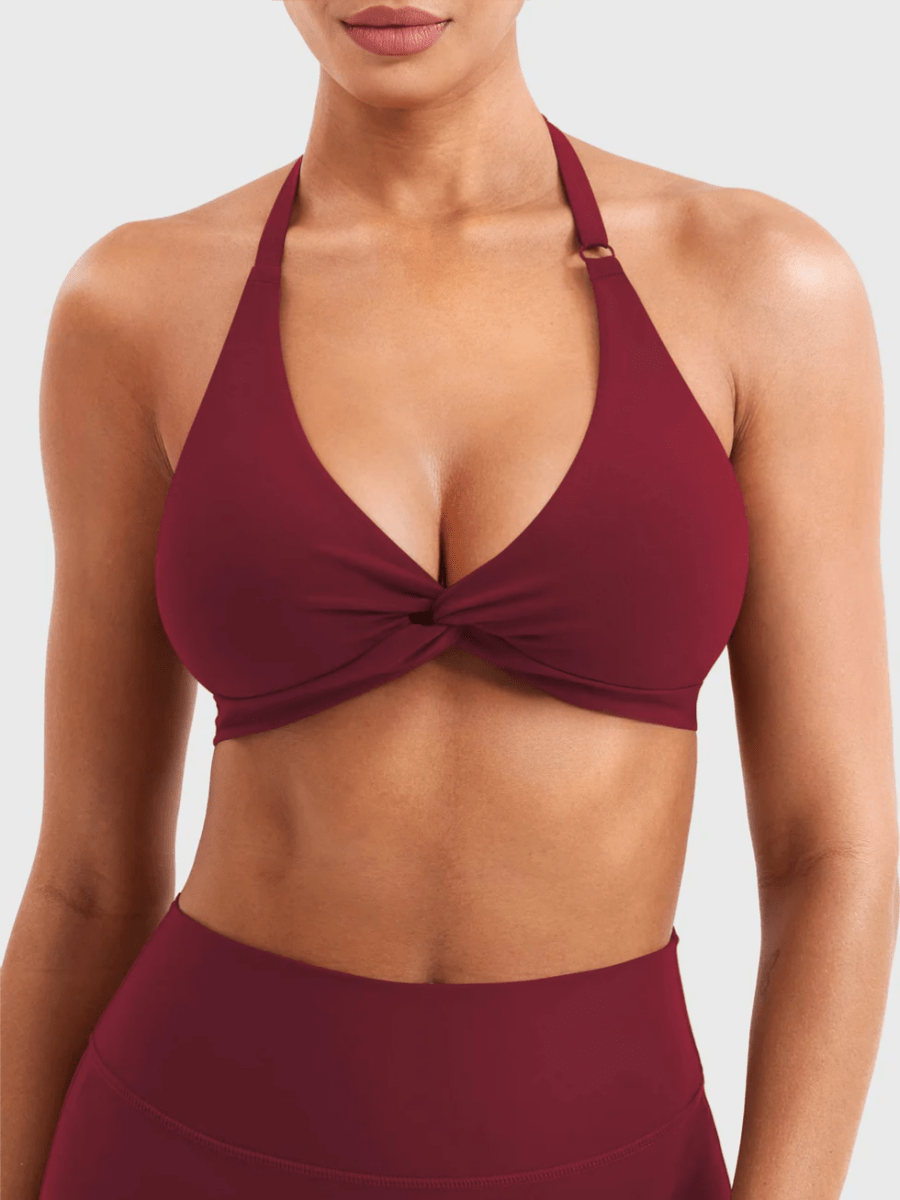 MELISY™ Twist Halter Bra - LEVEFIT