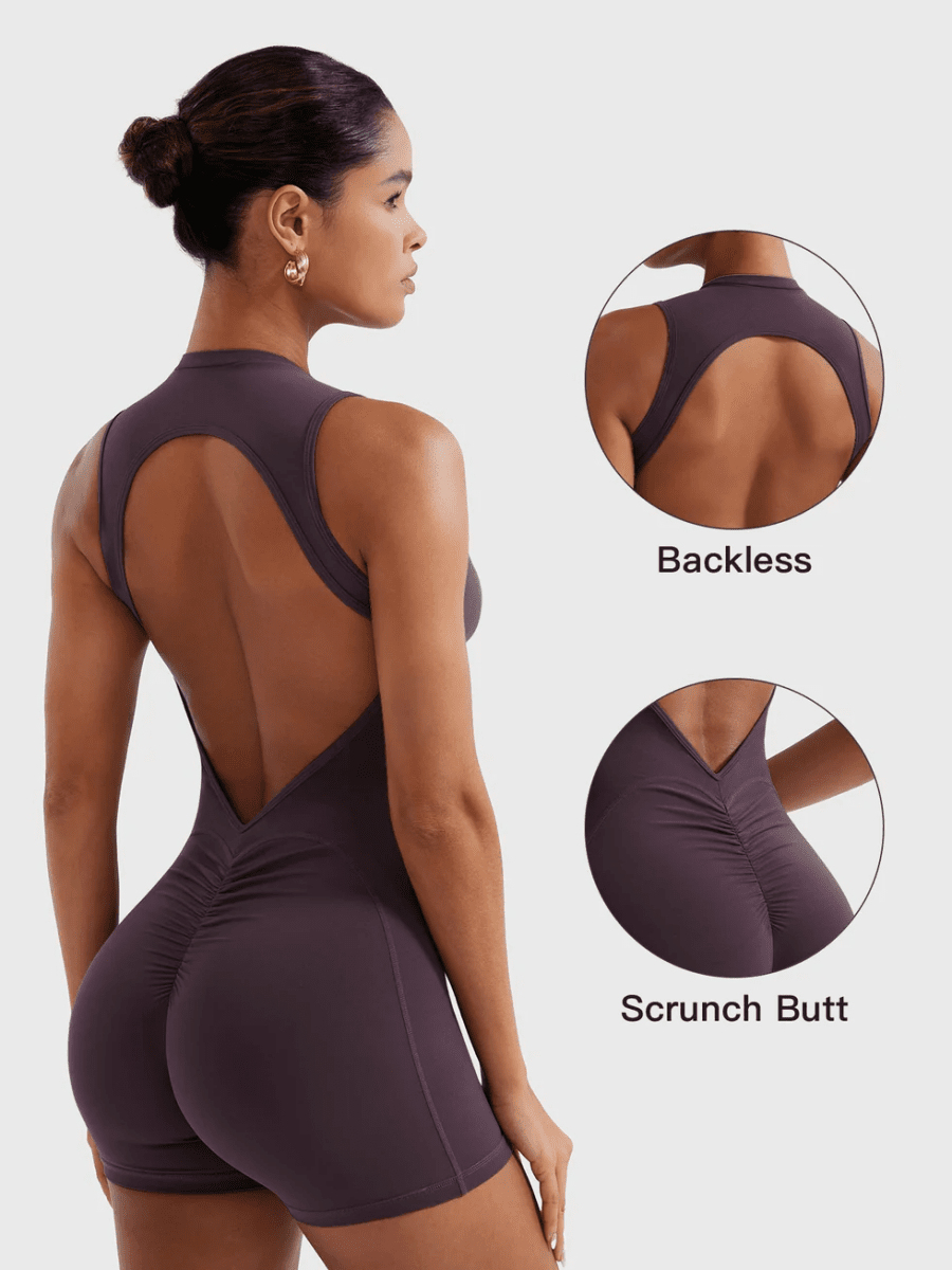 SERENE™ Softline Open Back Romper - LEVEFIT