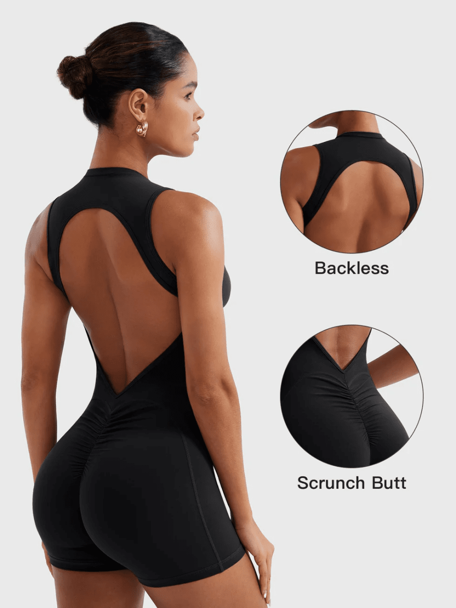 SERENE™ Softline Open Back Romper - LEVEFIT