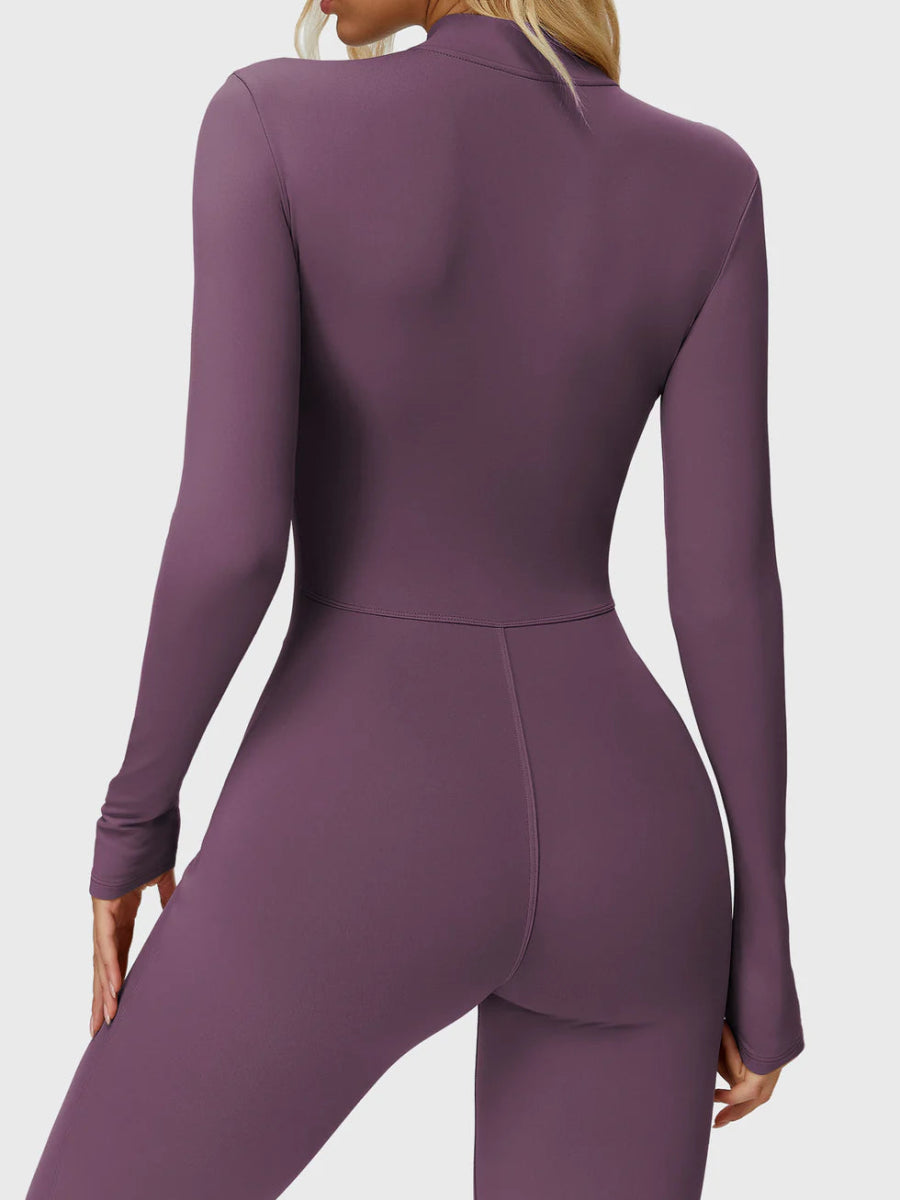 Silhouette Flare Zip Jumpsuit - LEVEFIT