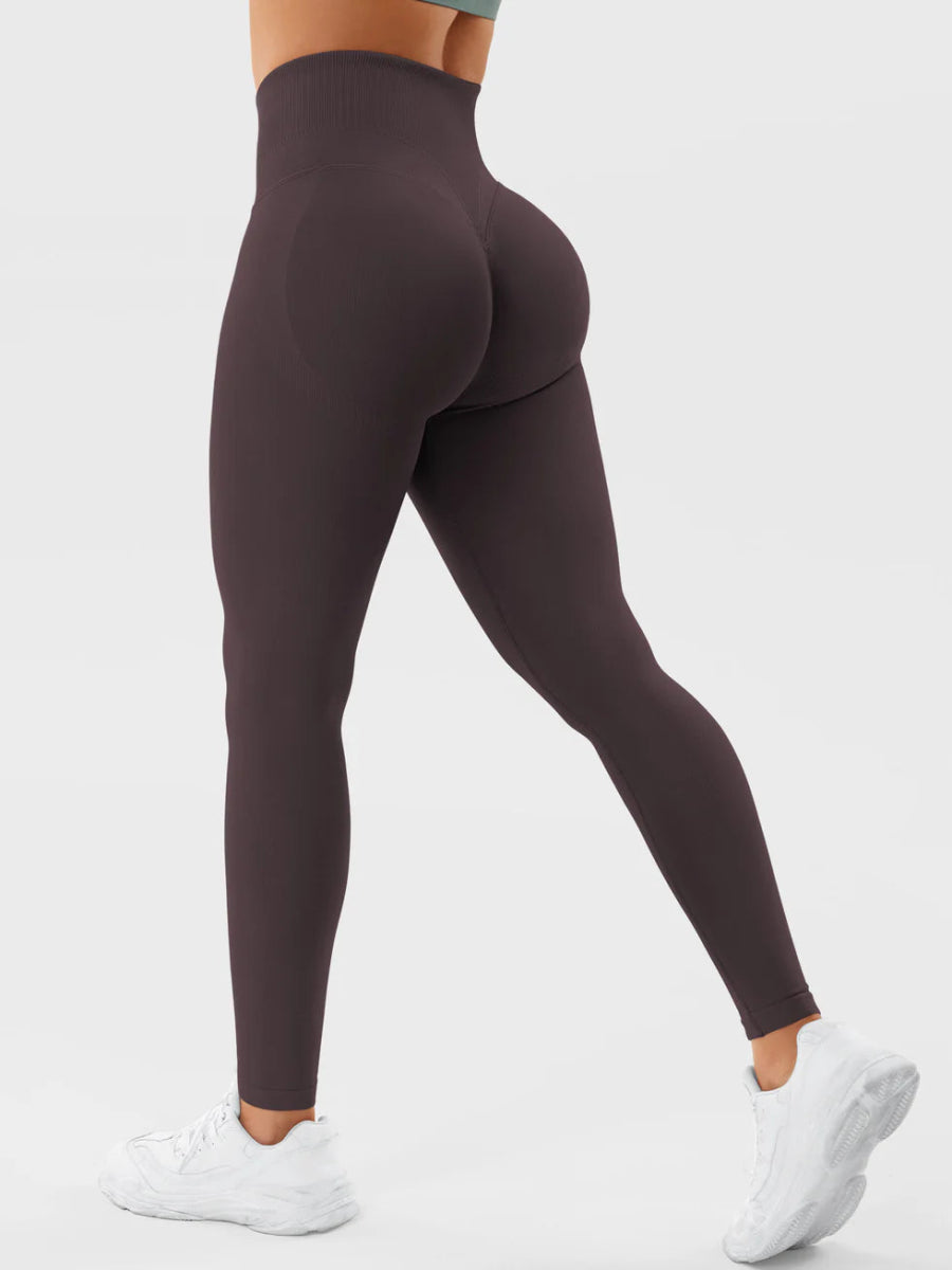 SilkFit® Seamless Sculpt Leggings – Dunkelbraun (23,6") - LEVEFIT