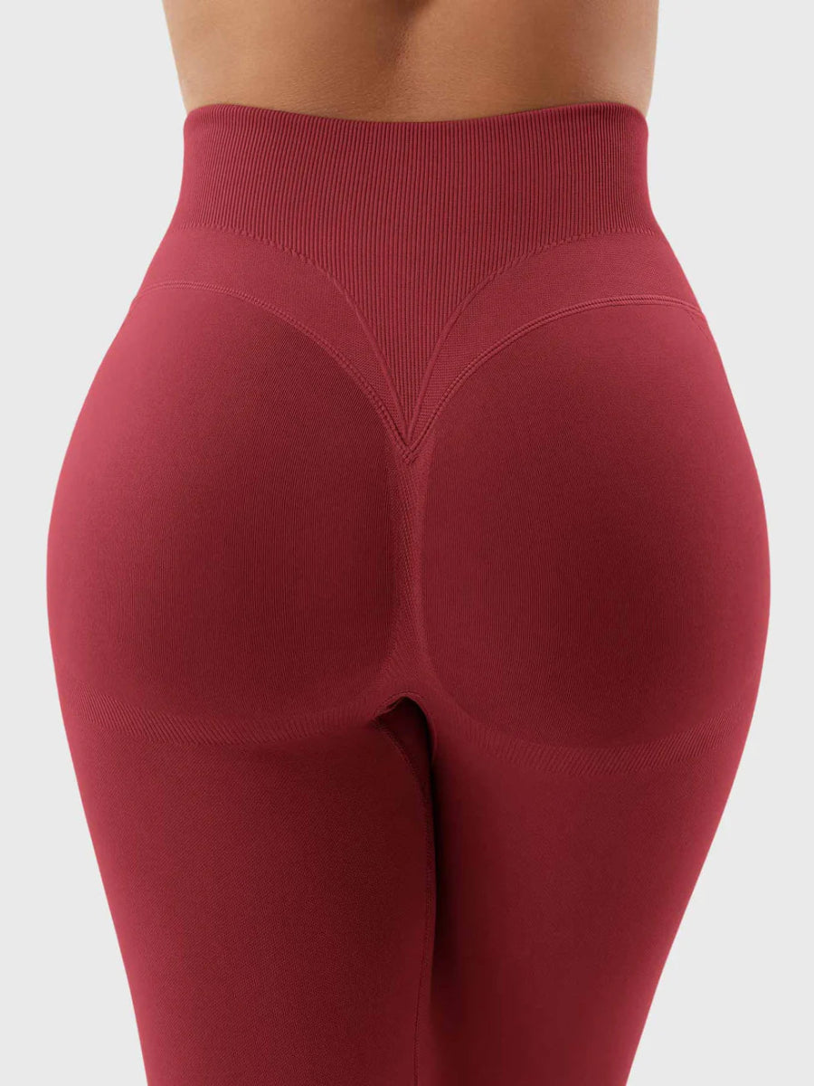 SilkFit® Seamless Sculpt Leggings – Scharlachrot (23,6") - LEVEFIT
