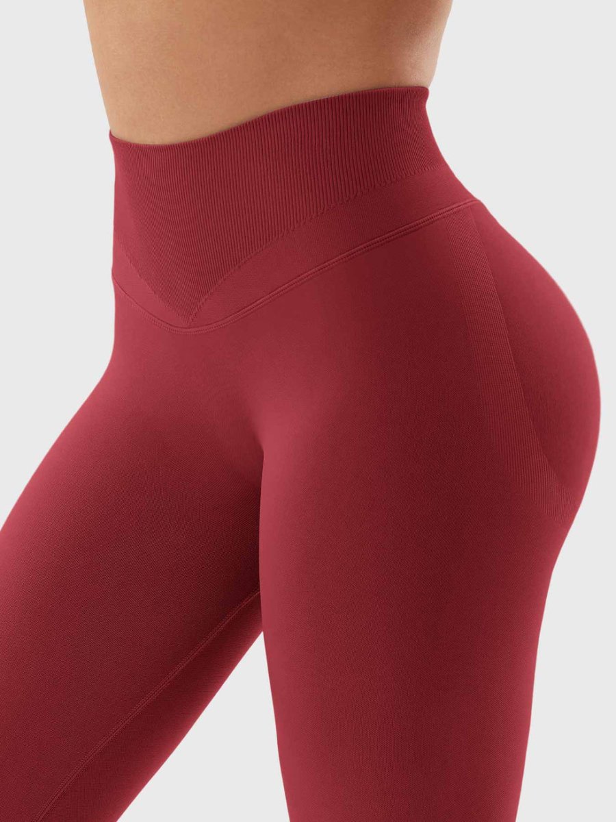SilkFit® Seamless Sculpt Leggings – Scharlachrot (23,6") - LEVEFIT